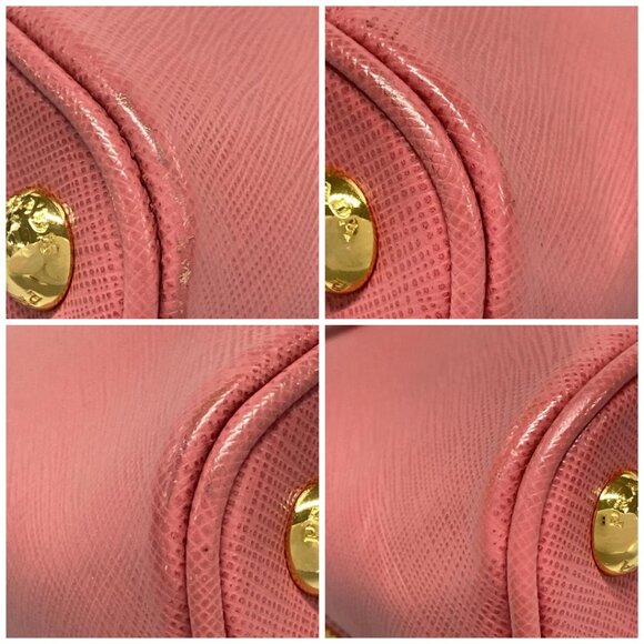 Auth PRADA - Pink Saffiano Leather Handbag - Picture 16 of 16